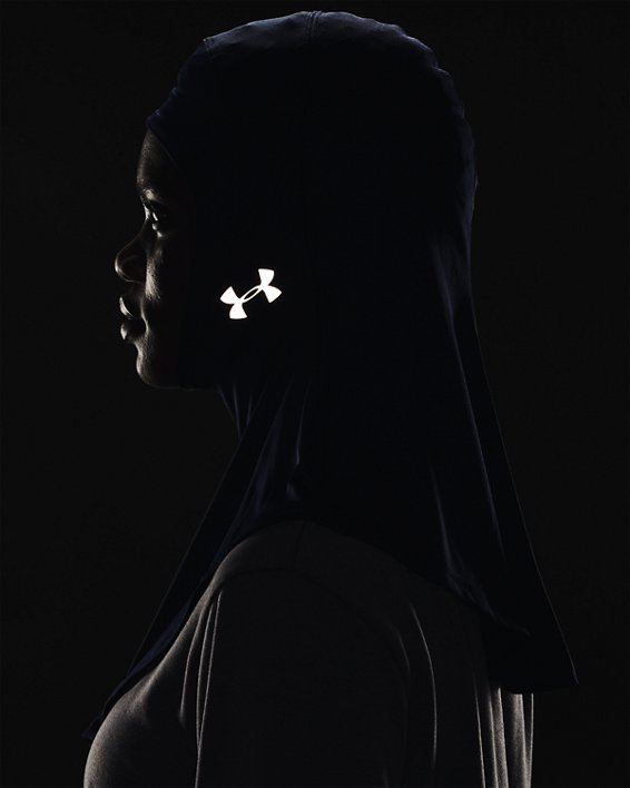 Damen UA Sport-Hidschab, Navy, pdpMainDesktop image number 3